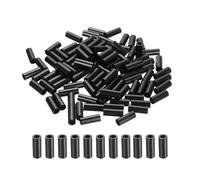 sourcing map 100pcs Nylon Round Spacers 4mm ID, 7mm OD, 18mm Height Screws Spacers Without Threaded, Plastic Spacer for M4 Screws, Black
