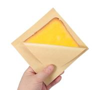 sourcing map 100pcs Pastry Bags, 5.9 x 5.9 Inch Greaseproof Double Open Paper Wrappers Sandwich Bags for Donut Sandwich Pretzel Snacks Cookies, Kraft Paper
