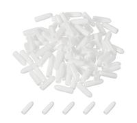 sourcing map 100pcs Pegboard Hooks Protector Rubber End Caps, Peg Board Hook Flexible Prongs End Tips Caps Rack Cover for Pegboard Dishwasher Hook, White(26mm Long 3mm Inner Dia)