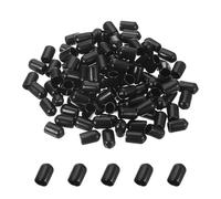 sourcing map 100pcs Pegboard Hooks Protector Rubber End Caps, Peg Board Hook Flexible Prongs End Tips Caps Rack Cover for Pegboard Dishwasher Hook, Black(28mm Long 8mm Inner Dia)