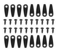 sourcing map 100Pcs Picture Frame Backing Hardware Clips with 100Pcs Screw Turn Button Fasteners Set Picture Turn Backing Clips for Craft Hanging Picture Drawing, Black
