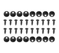 sourcing map 100Pcs Picture Frame Backing Hardware Clips with 100Pcs Screws Photo Frame Turn Button Fasteners Frame Hardware Clips for Craft Hanging Picture Drawing, Black