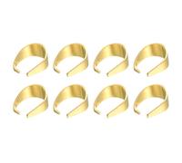 sourcing map 100Pcs Pinch Clip Clasp, 8 x 11mm Pinch Clip Pendant Bail Connector Metal Pinch Bail for Pendants Jewelry Making DIY Craft, Gold