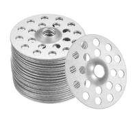 sourcing map 100pcs Plaster Washers 1 Inch / 25mm Plaster Repair Rings Buttons Zinc Plated Metal Washer Flat Profile Washers for Wall Ceiling Drywall Repair