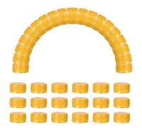 sourcing map 100pcs Plastic Bottle Caps, 30mm Bottle Screw Lid Top Water Bottles Top Cap for DIY Development Imagination Intelligence Craft Scrapbook Creative Gifts, Golden Yellow