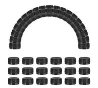 sourcing map 100pcs Plastic Bottle Caps, 30mm Bottle Screw Lid Top Water Bottles Top Cap for DIY Development Imagination Intelligence Craft Scrapbook Creative Gifts, Black