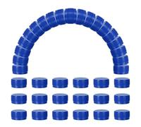 sourcing map 100pcs Plastic Bottle Caps, 30mm Bottle Screw Lid Top Water Bottles Top Cap for DIY Development Imagination Intelligence Craft Scrapbook Creative Gifts, Bright Blue