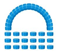 sourcing map 100pcs Plastic Bottle Caps, 30mm Bottle Screw Lid Top Water Bottles Top Cap for DIY Development Imagination Intelligence Craft Scrapbook Creative Gifts, Sky Blue