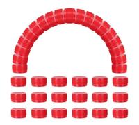 sourcing map 100pcs Plastic Bottle Caps, 30mm Bottle Screw Lid Top Water Bottles Top Cap for DIY Development Imagination Intelligence Craft Scrapbook Creative Gifts, Red