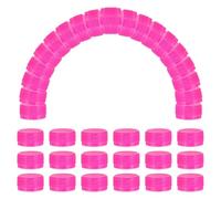 sourcing map 100pcs Plastic Bottle Caps, 30mm Bottle Screw Lid Top Water Bottles Top Cap for DIY Development Imagination Intelligence Craft Scrapbook Creative Gifts, Rose Red