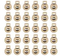 sourcing map 100pcs Plastic Cord Locks Single Hole Spring Toggle Stopper Clip Elastic Clasp Lock Fastener for Drawstring, Paracord, Bags, Clothing, Gloves String Lock Replacement, Khaki