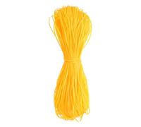 sourcing map 100pcs Plastic Landyard String, 1m Gimp Boondoggle String Plastic Lacing Cord, Landyard Weaving Cord for Bracelet Making, DIY Crafts, Yellow