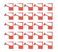 sourcing map 100Pcs Plastic Padlock Seals Tags - Blank Disposable Tamper-Proof Self-Locking Tag Security Locks, Fits Retail Stores/Logistics Boxes/Warehouse Doors, Red