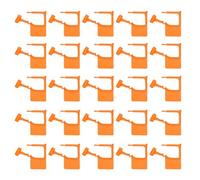sourcing map 100Pcs Plastic Padlock Seals Tags - Blank Disposable Tamper-Proof Self-Locking Tag Security Locks, Fits Retail Stores/Logistics Boxes/Warehouse Doors, Orange