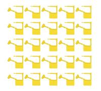 sourcing map 100Pcs Plastic Padlock Seals Tags - Blank Disposable Tamper-Proof Self-Locking Tag Security Locks, Fits Retail Stores/Logistics Boxes/Warehouse Doors, Yellow