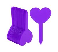 sourcing map 100pcs Plastic Plant Labels 3.26" x 1.97" Reusable Waterproof & Sun-Proof Garden Tags for Nursery Potted Herbs Flowers, Purple