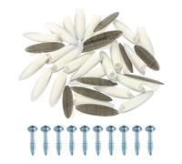 sourcing map 100Pcs Plastic Pocket Hole Plugs, 9mm Slant Hole Caps with Pocket Screws for Pocket Hole Jig Wood Working Tool Accessories, Cloth Pattern Gray