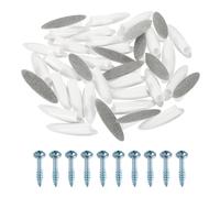 sourcing map 100Pcs Plastic Pocket Hole Plugs, 9mm Slant Hole Caps with Pocket Screws for Pocket Hole Jig Wood Working Tool Accessories, Cement Gray