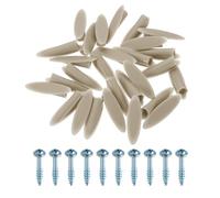 sourcing map 100Pcs Plastic Pocket Hole Plugs, 9mm Slant Hole Caps with Pocket Screws for Pocket Hole Jig Wood Working Tool Accessories, Khaki Gray