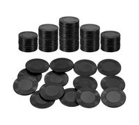 sourcing map 100Pcs Plastic Poker Chips, 0.9 Inch Mini Bingo Chips Learning Counters Counting Counters Disks Markers Opaque Game Tokens for Game Play Math Counting, Black, Pattern