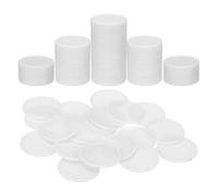 sourcing map 100Pcs Plastic Poker Chips, 1.5 Inch Learning Counters Counting Counters Disks Markers Opaque Game Tokens for Game Play Math Counting, White