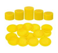 sourcing map 100Pcs Plastic Poker Chips, 1.5 Inch Mini Bingo Chips Learning Counters Counting Counters Disks Markers Opaque Game Tokens for Game Play Math Counting, Yellow, Pattern