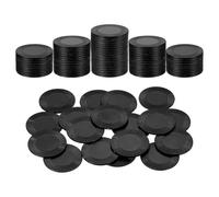 sourcing map 100Pcs Plastic Poker Chips, 1 Inch Mini Bingo Chips Learning Counters Counting Counters Disks Markers Opaque Game Tokens for Game Play Math Counting, Black, Pattern