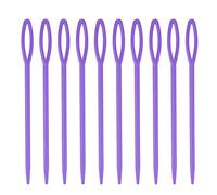 sourcing map 100pcs Plastic Sewing Needles, 9cm Length Large Eye Blunt Needles Learning Needles for Sewing Handmade Crafts DIY Notions Stitching, Purple