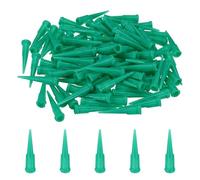 sourcing map 100Pcs Plastic Tapered Pinhead, 18 Gauge TT Adhesive Dispensing Needle Tip 0.84mm Glue Applicator Blunt Tips for Industrial Oil or Glue Applicator, Transparent Green