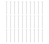 sourcing map 100pcs Plated Flat Head Pins 0.63" 16mm Needles Bulk for Earring Pendant Necklace Bracelet Charm Jewelry Making Findings DIY Craft, Silver Tone