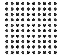 sourcing map 100pcs PP Plastic Bearing Balls, 1/4" 6.35mm Solid Plastic Balls, G2 Precision Polypropylene Mini Ball, Black