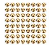 sourcing map 100pcs Precision Solid Brass Bearing Balls 4mm Industrial Brass Ball Spheres for Machinery, Automotive, and DIY