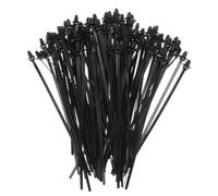sourcing map 100pcs Push Mount Cable Zip Tie 8.7" x 0.18" Nylon Self Locking Cable Strap Thread Style Heavy Duty Snap in Cable Zip Ties for Household Electronic Auto Industry
