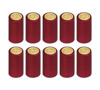 sourcing map 100Pcs PVC Heat Shrink Capsules Wine Bottle Capsules Shrink Cap Wrap Shrink Top Cover Grape Shape for Wine Cellars and Home Kitchen, Red 30x60mm