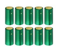 sourcing map 100Pcs PVC Heat Shrink Capsules Wine Bottle Capsules Shrink Cap Wrap with Tear Tab Shrink Top Cover for Wine Cellars and Home Kitchen, Green/Gold 30x60mm