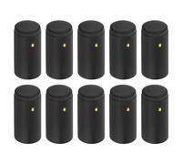 sourcing map 100Pcs PVC Heat Shrink Capsules Wine Bottle Capsules Shrink Cap Wrap with Tear Tab Shrink Top Cover Grape Shape for Wine Cellars and Home Kitchen, Black 30x60mm