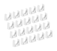sourcing map 100PCS PVC U-Shaped Conduit Clip Push in Saddle for 20mm Tube Dia Securing for Conduit Hose