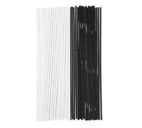 sourcing map 100Pcs Reed Diffuser Sticks Set, Fiber Fragrance Flower Reed Diffuser Replacement Refill Sticks Flower Decor for Home, Hotel, Office (Black White)