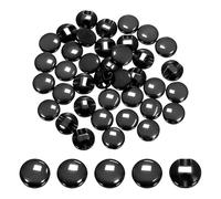 sourcing map 100pcs Resin Shirt Buttons, 12.5mm/0.5" Shiny Pearlescent Cat's Eye Round Shiny Sewing Fasteners with Single Hole for Sweater Cardigan Pants Scrapbooking DIY Crafts, Dark Grey