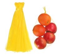 sourcing map 100PCS Reusable Mesh Produce Bags, 11.8 Inches Egg Hatching Bags Washable Breathable Fruit Net Stretchable Mesh Netting Storage for Seafood Vegetable Onion Grocery Shopping, Yellow