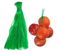 sourcing map 100PCS Reusable Mesh Produce Bags, 13.8 Inches Egg Hatching Bags Washable Breathable Fruit Net Stretchable Mesh Netting Storage for Seafood Vegetable Onion Grocery Shopping, Green