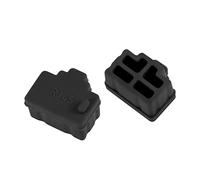 sourcing map 100pcs RJ45 Silicone Protectors Ethernet Hub Port Anti Dust Cap Cover 12mmx8.3mm Black