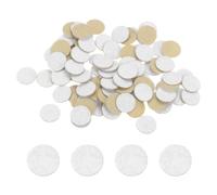sourcing map 100pcs Round Adhesive Felt Circles, 13mm 1/2" Pre Cut Felt Craft Stickers Non-Woven Mini Felt Fabric Circles for DIY Sewing Handcraft Cut Projects Craft Finishing, White