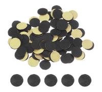 sourcing map 100pcs Round Adhesive Felt Circles, 15mm 5/8" Pre Cut Felt Craft Stickers Non-Woven Mini Felt Fabric Circles for DIY Sewing Handcraft Cut Projects Craft Finishing, Black