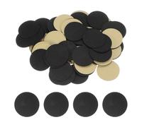 sourcing map 100pcs Round Adhesive Felt Circles, 38mm 1.5" Pre Cut Felt Craft Stickers Non-Woven Mini Felt Fabric Circles for DIY Sewing Handcraft Cut Projects Craft Finishing, Black