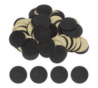 Sourcing Map 100pcs Round Adhesive Felt Circles, 40mm 1-1/2" Pre Cut Felt Craft Stickers, Non-Woven, Black