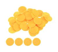 sourcing map 100pcs Round Felt Circles, 20mm 3/4" Pre Cut Craft Pads Non-Woven Mini Felt Fabric Circles for DIY Sewing Handcraft Cutting Projects Crafting Finishing, Yellow