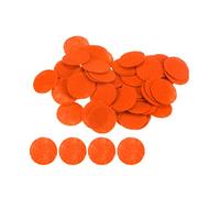 sourcing map 100pcs Round Felt Circles, 20mm 3/4" Pre Cut Craft Pads Non-Woven Mini Felt Fabric Circles for DIY Sewing Handcraft Cutting Projects Crafting Finishing, Orange