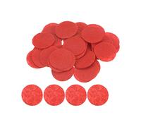 sourcing map 100pcs Round Felt Circles, 30mm 1-1/4" Pre Cut Craft Pads Non-Woven Mini Felt Fabric Circles for DIY Sewing Handcraft Cutting Projects Crafting Finishing, Red