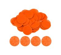 Sourcing Map 100pcs Round Felt Circles, 40mm 1-1/2" Pre-Cut Craft Pads, Non-Woven Mini Fabric Circles for DIY Sewing, Orange